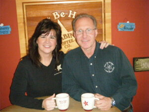 Brad and Angie Barber in their first years as business owners in Clear Lake.